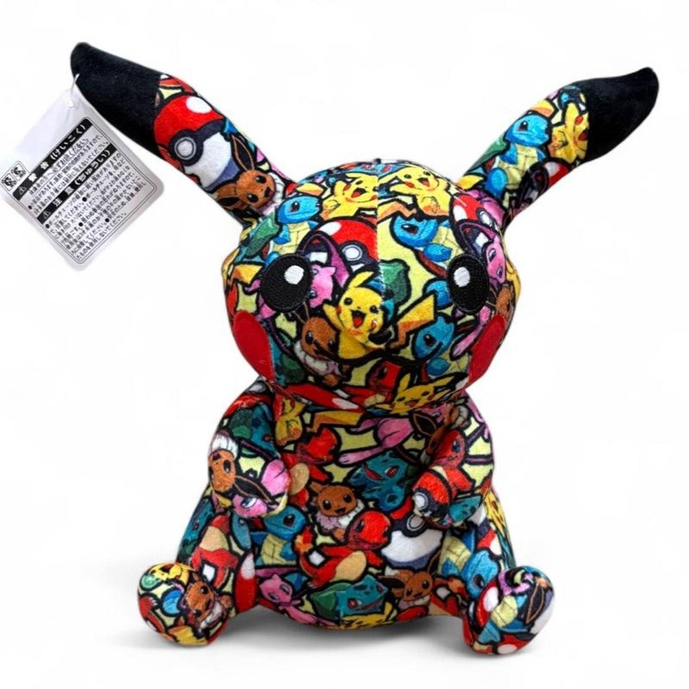 Pikachu Graffiti Plush Arcade Prize (Fragment Inspired) Pokemon multicolored 9"